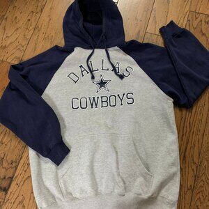 Mens Dallas Cowboy Hoodie, size 2XL, Navy & Gray